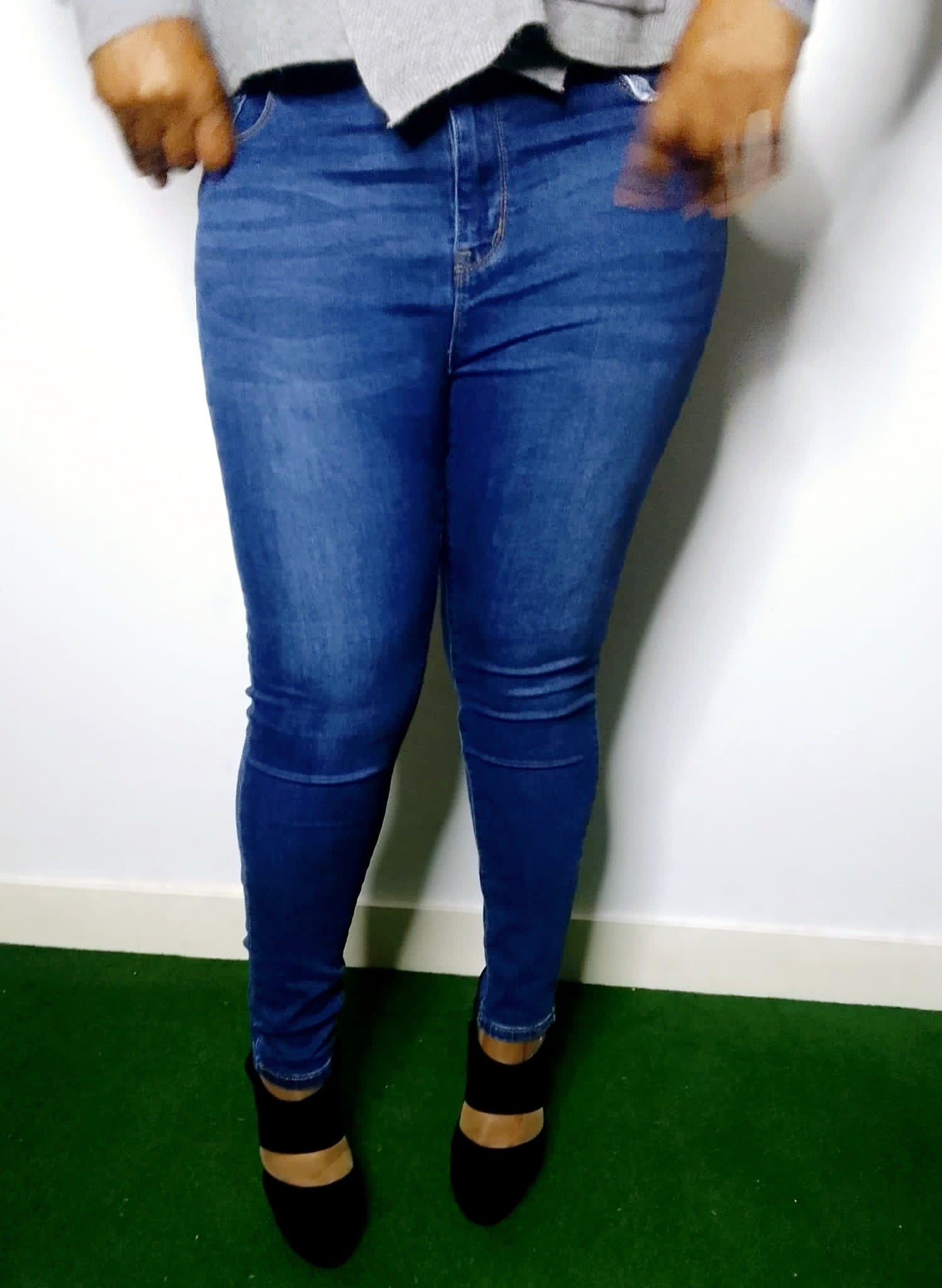 pantalon jean bleu  stretch