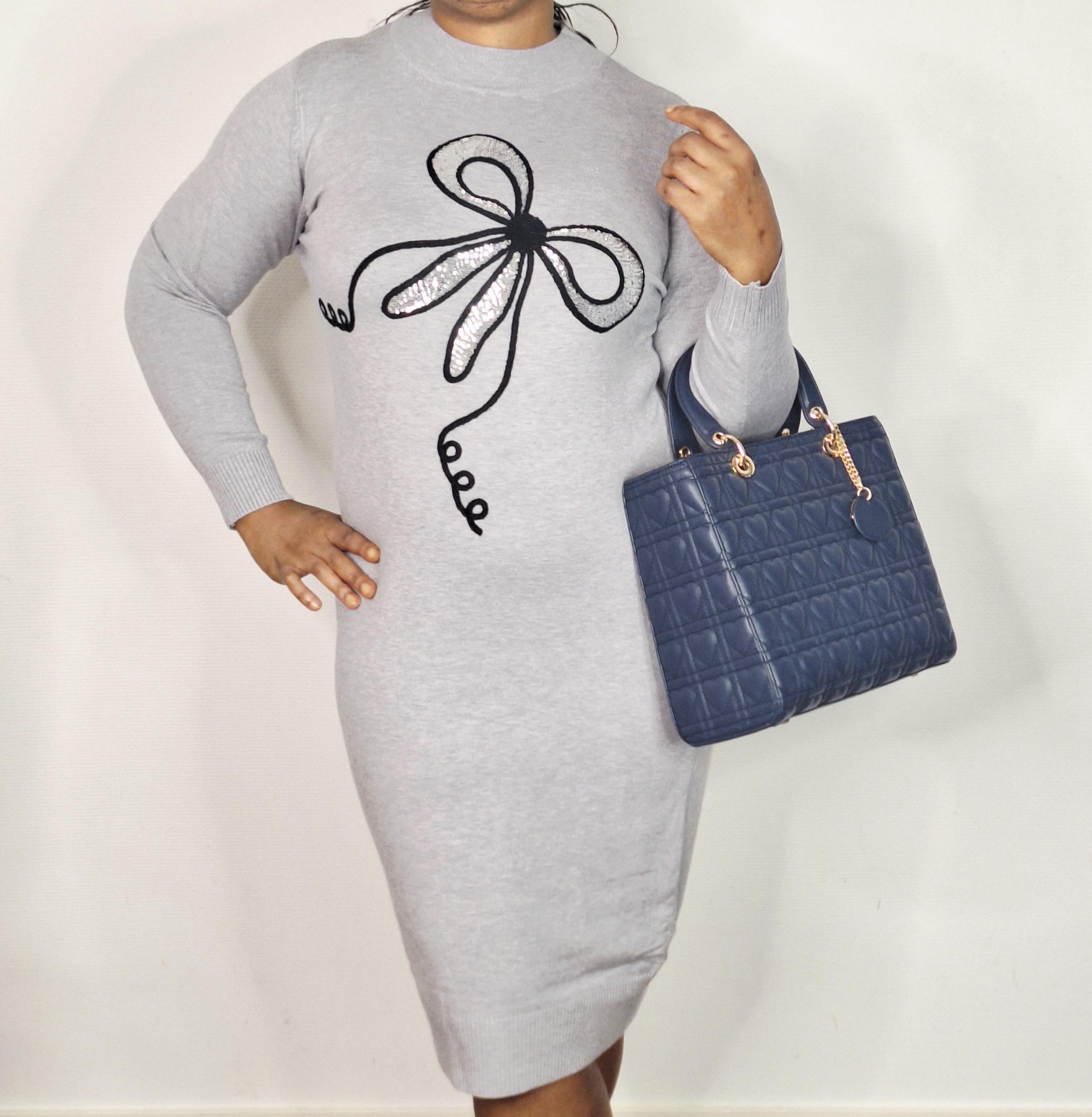 Robe Pull Avec Motifs , Longues Manches Raille Unique