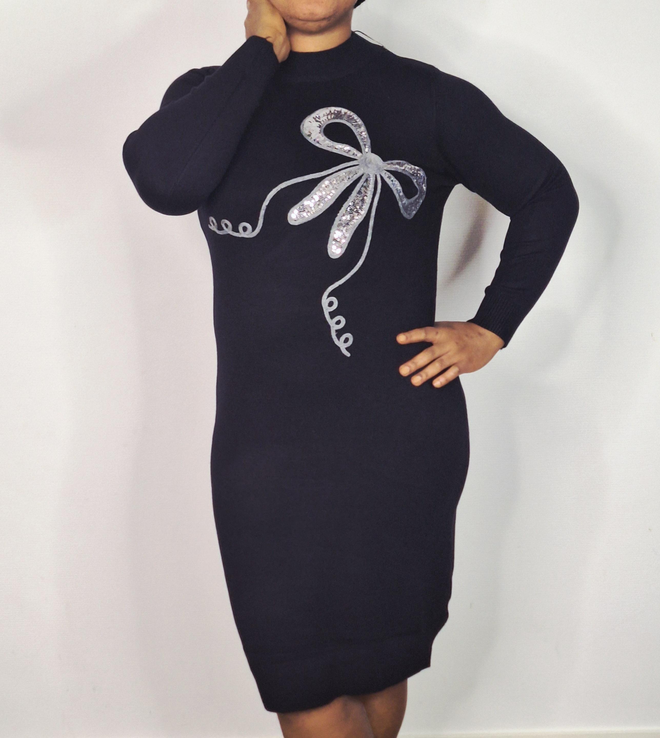 Robe Pull Avec Motifs , Longues Manches Raille Unique