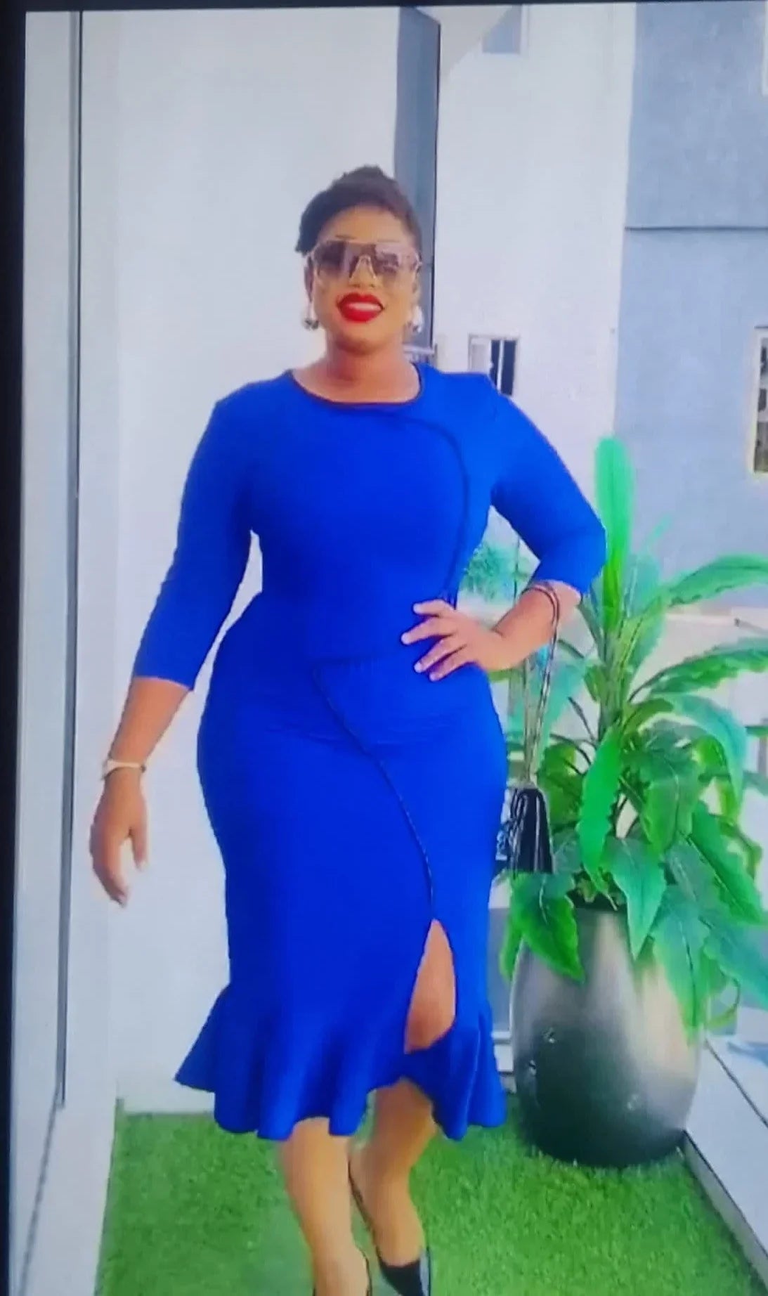 Robe Avec fente de cote