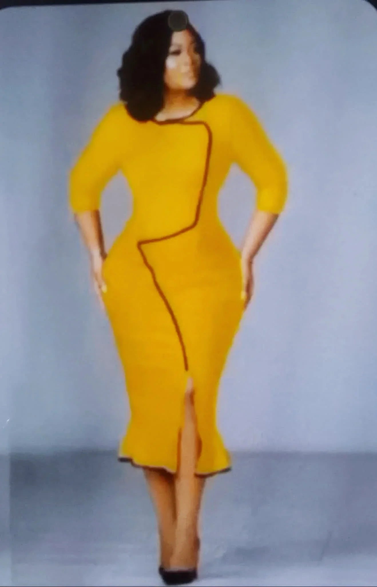 Robe Avec fente de cote