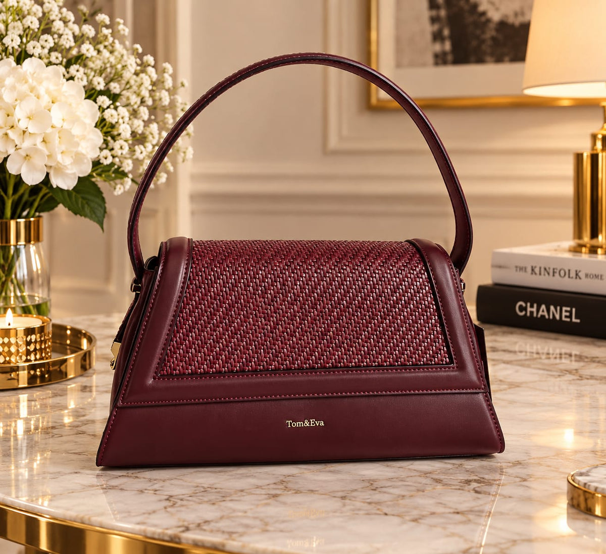 SAC TOM & EVA ROUGE BORDEAUX