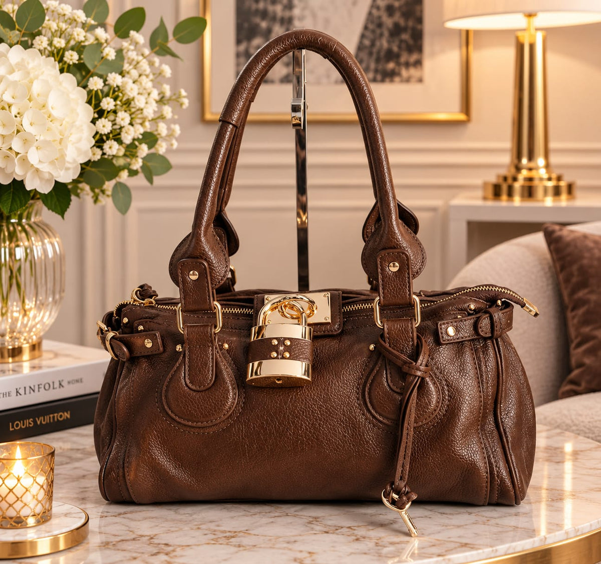 sac  a main chic brun