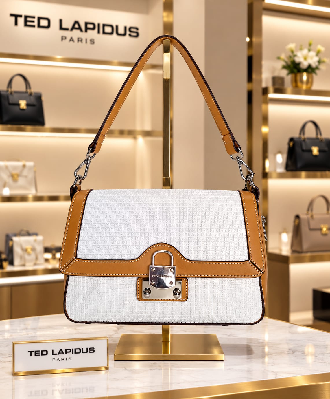 SAC TED LAPIDUS BLANC /CAMEL