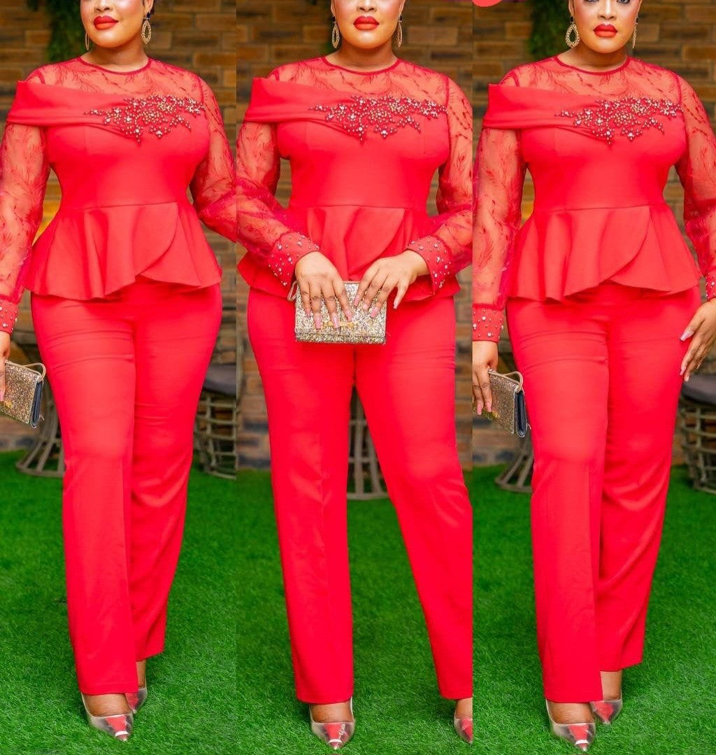 Ensemble Tailleur Rouge