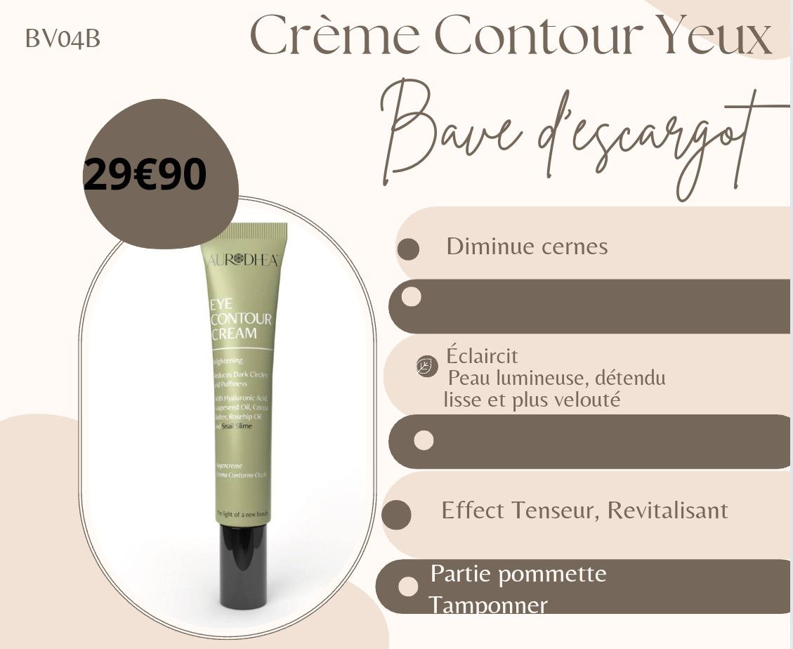 Crème Contour des Yeux à la Bave d’Escargot - 15 ml